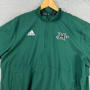Hawaii Rainbow Warriors Men Pullover Short Sleeve Jacket Large Green Logo Adidas